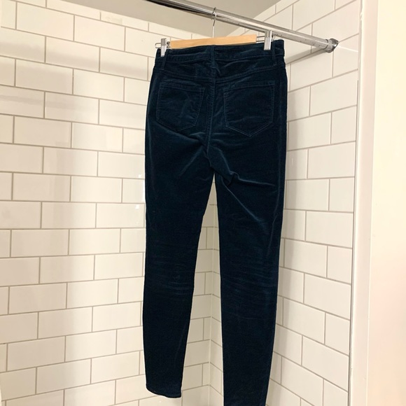 Teal Velvet skinny Rockstar Mid Rise pants Sz 27 - Picture 3 of 4